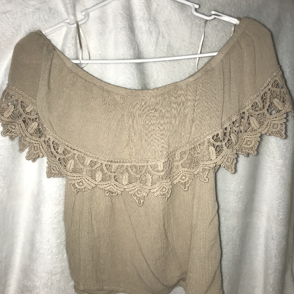 brown off the shoulder